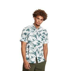 Under Armour 1376577 Men DOCKSIDE White Teal Palm Floral Short Sleeve Shirt 3XL